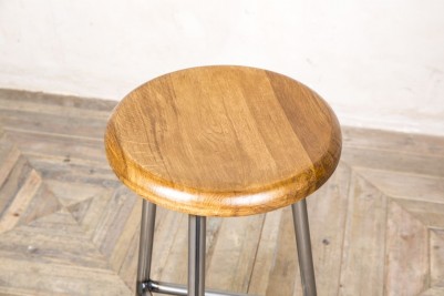 industrial wooden bar stool